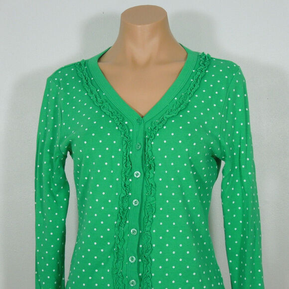 2 A TEE Cardigan Top PM Petites Womens Polka Dot V-Neck - Picture 6 of 6